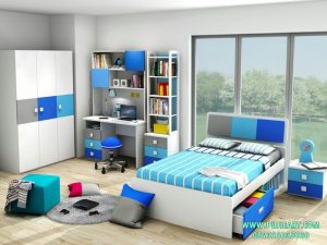 Set Tempat Tidur Sorong Anak Pelangi