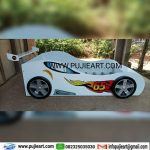 Tempat Tidur Anak Anak Warna Putih Karakter Mobil