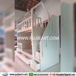 Tempat Tidur Anak Kokoh Minimalis Custom Bentuk Tingkat