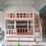 Tempat Tidur Anak Kokoh Minimalis Custom Bentuk Tingkat