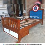 Tempat Tidur Anak Laki-laki Kayu Solid Karakter Captain America