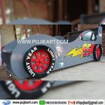 Tempat Tidur Anak Perempuan Karakter Lightning McQueen Bentuk Mobil