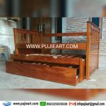 Tempat Tidur Minimalis Kayu Solid 3 Tingkat