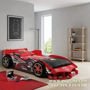 Tempat Tidur Model Mobil Balap Karakter Anak Laki-laki Perempuan