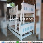 Tempat Tidur Modern 3 Tingkat Kuat Kokoh Dengan Laci Penyimpanan
