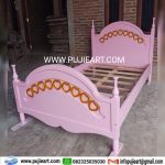 Tempat Tidur Single Anak Perempuan Murah Kayu Solid