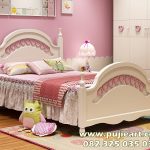 Tempat Tidur Single Anak Perempuan Murah Kayu Solid