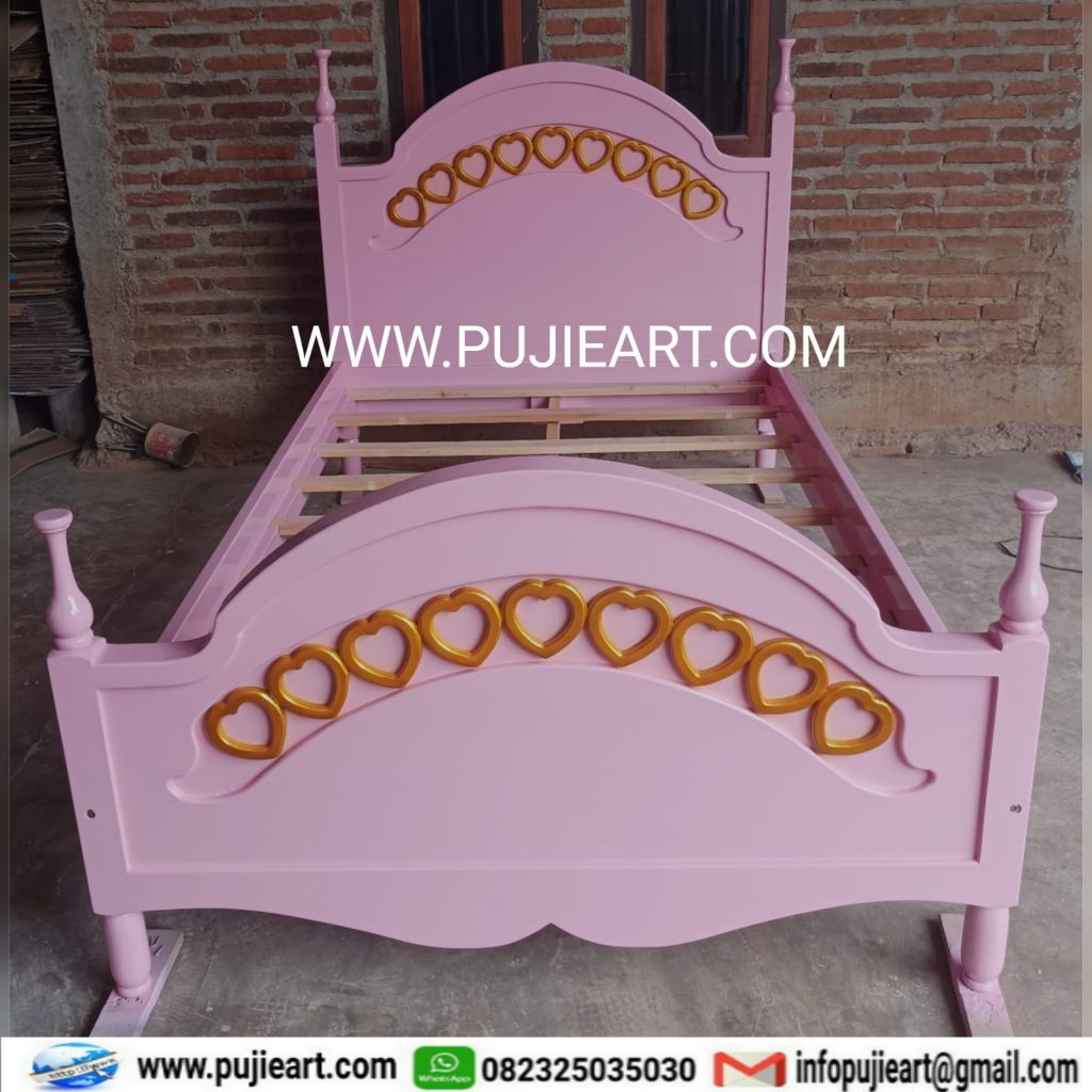 Model Tempat Tidur Single Anak Perempuan Murah Kayu Solid