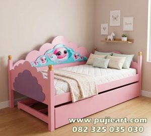 Tempat Tidur Sorong Anak Cewek Hemat Ruangan