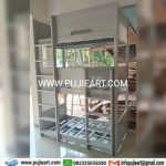 Tempat Tidur Tingkat 3 Minimalis Kayu Custom