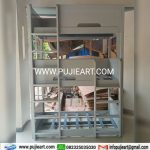 Tempat Tidur Tingkat 3 Minimalis Kayu Custom