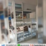 Tempat Tidur Tingkat 3 Minimalis Kayu Custom