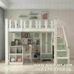 Tempat Tidur Tingkat Custome Bawah Meja Belajar Dengan Tangga Laci