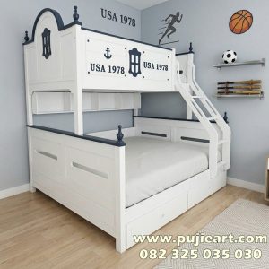 Tempat Tidur Tingkat Dewasa Kokoh Custom Ukuran 160 x 200 cm