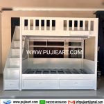 Tempat Tidur Tingkat Kokoh Anak Remaja Minimalis Kayu Solid