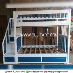 Ranjang Tingkat 2 Anak Minimalis Kayu Solid