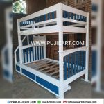 Ranjang Tingkat 2 Anak Minimalis Kayu Solid
