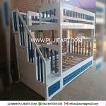 Ranjang Tingkat 2 Anak Minimalis Kayu Solid