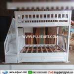 Ranjang Tingkat Kayu Solid Minimalis Kokoh