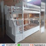 Ranjang Tingkat Kayu Solid Minimalis Kokoh