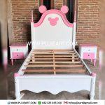 Satu Set Tempat Tidur Anak Perempuan Custom Karakter Micky Mouse