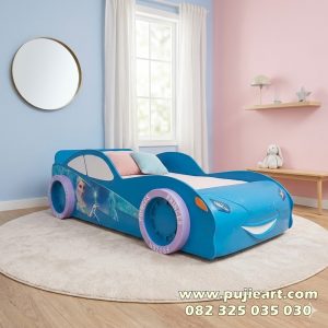 Tempat Tidur Anak Perempuan Karakter Elsa Frozen Bentuk Mobil