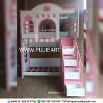 Tempat Tidur Anak Perempuan Lucu Bentuk Tingkat