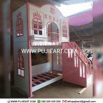 Tempat Tidur Anak Perempuan Lucu Bentuk Tingkat