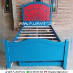 Tempat Tidur Anak Sorong Kayu Solid Karakter Spiderman