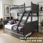 Tempat Tidur Dewasa Tingkat Kokoh Kayu Solid