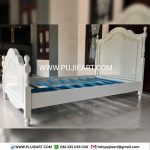 Tempat Tidur Single Anak Remaja Klasik Hemat Ruangan Kayu Solid