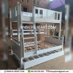 Tempat Tidur Tingkat 3 Murah Warna Putih