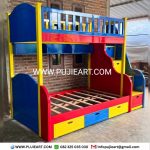 Tempat Tidur Tingkat Anak Ikea Dengan Laci Karakter Donal Bebek