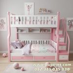 Tempat Tidur Tingkat Anak Perempuan Dengan Laci Penyimpanan
