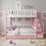 Tempat Tidur Tingkat Anak Perempuan Dengan Laci Penyimpanan