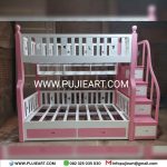 Tempat Tidur Tingkat Anak Perempuan Dengan Laci Penyimpanan