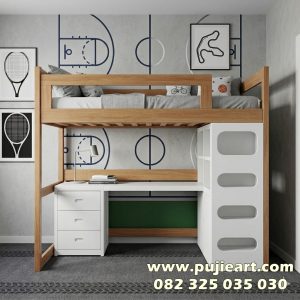 Tempat Tidur Tingkat Hemat Ruanga Bawah Meja Belajar