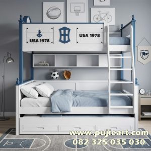 Tempat Tidur Tingkat Kamar Sempit Anak Laki-laki