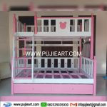 Tempat Tidur Tingkat Kokoh Kayu Solid Anak Perempuan