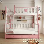 Tempat Tidur Tingkat Kokoh Kayu Solid Anak Perempuan
