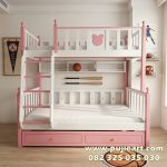 Tempat Tidur Tingkat Kokoh Kayu Solid Anak Perempuan