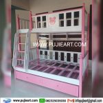 Tempat Tidur Tingkat Kokoh Kayu Solid Anak Perempuan