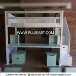 Tempat Tidur Tingkat Multifungsi Bawah Meja Belajar