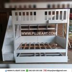 Ranjang Tingkat 2 Susun Minimalis Kayu Kokoh Hemat Ruang