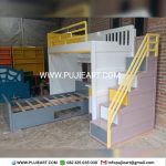 Ranjang Tingkat Multifungsi Bawah Meja Belajar Kayu Kokoh