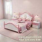 Satu Set Ranjang Anak Perempuan Custom Karakter Hello Kitty