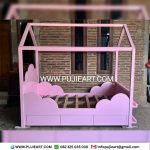 Tempat Tidur Apartement Anak Perempuan Custom Laci