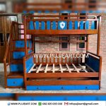 Tempat Tidur Tingkat Dewasa Kayu Solid Model Minimalis