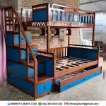 Tempat Tidur Tingkat Dewasa Kayu Solid Model Minimalis