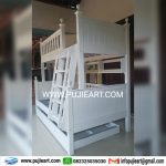 Tempat Tidur Tingkat Minimalis Putih Anak Remaja